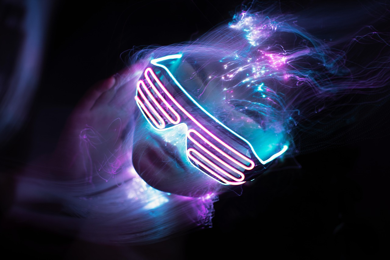 Neon night portrait art with a feminine American vibe